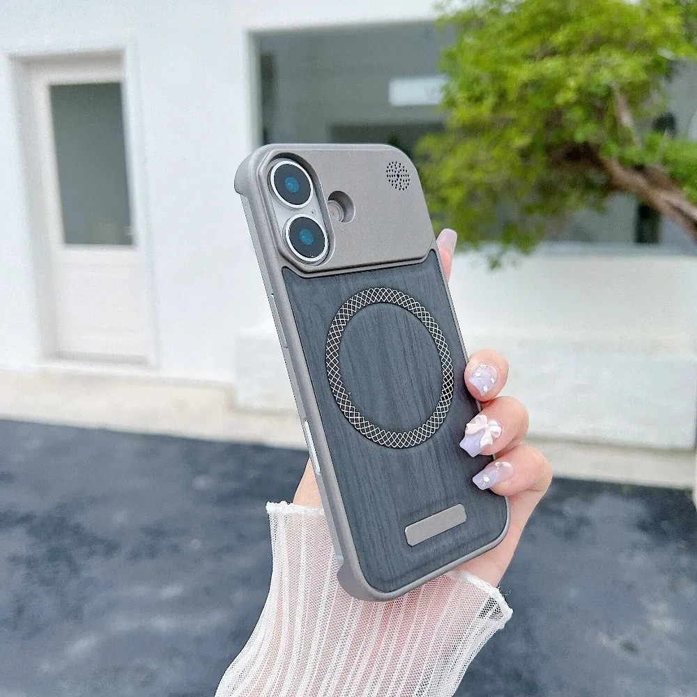 Luxus Holzmaserung Magnetische Leder Telefon Fall Für IPhone 16 15 14 13 12 Pro Max Drahtlose Lade Anti Drop Schützen Abdeckung Fundas