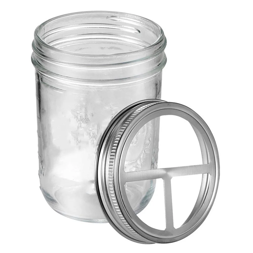 

4PCS Lotion Dispenser Pump Press Type Replacement Bottle Lid Mason Jar Bathroom Accessories Set Reusable Glass