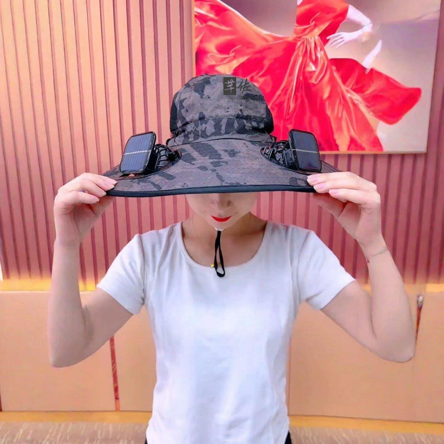 2026 New Upgrade Solar Powered Fan Hat Outdoor UV Protection Large Brim Sunshade Climbing Fishing Sunscreen Breathable Fisherman