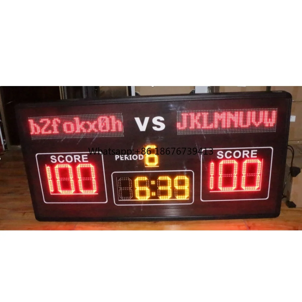 

Soccer Playing Scoring Digital Scoreboard Football Court 1.8meter Large Electronic Score Keeper Board with Bracket Stand