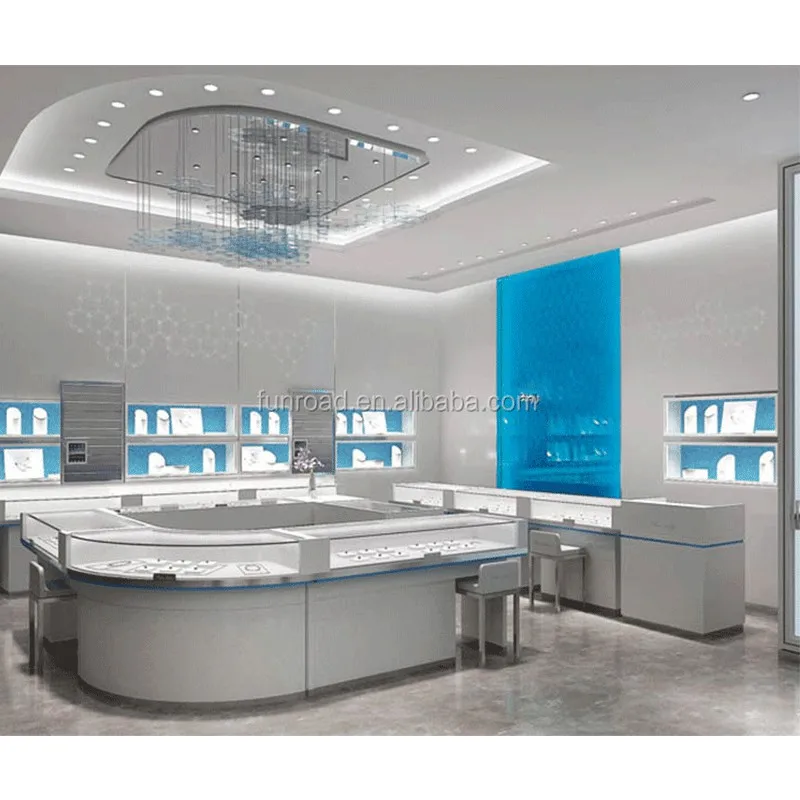 

Custom. one stop interior design whole store scheme customized high end luxury jewelry shop showcase watch store display showcas