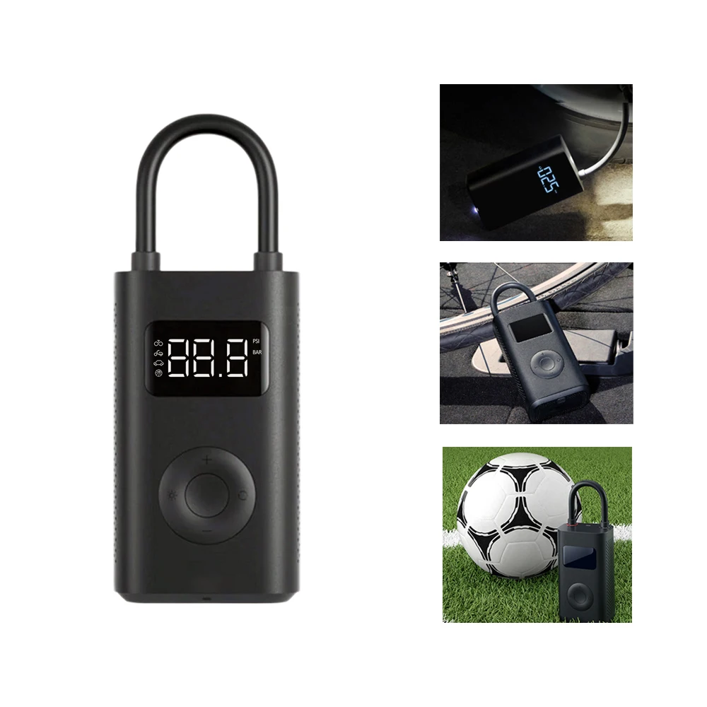 Mijia-自転車,オートバイ,車,サッカー用のデジタルタイヤ空気圧検出付きポータブル電動ポンプ