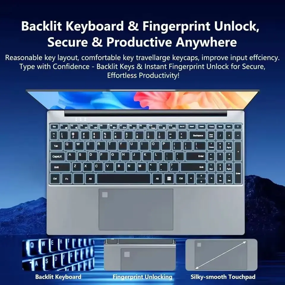 15.6' Intel Core i9-9900 Windows 11 Pro Laptop Computer 32GB RAM 512GB 1TB 2TB SSD Portable Notebook PC Office Study Laptops