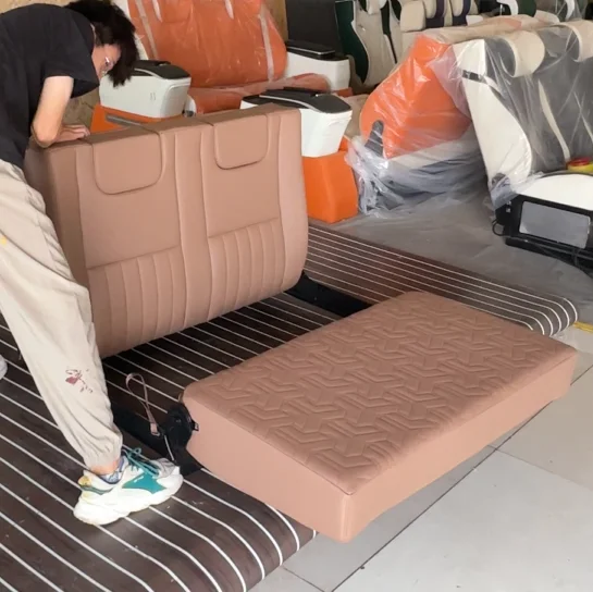 Customize Simple And Easy-to-Operate Campervan Bed RV Seat Of PU Leather