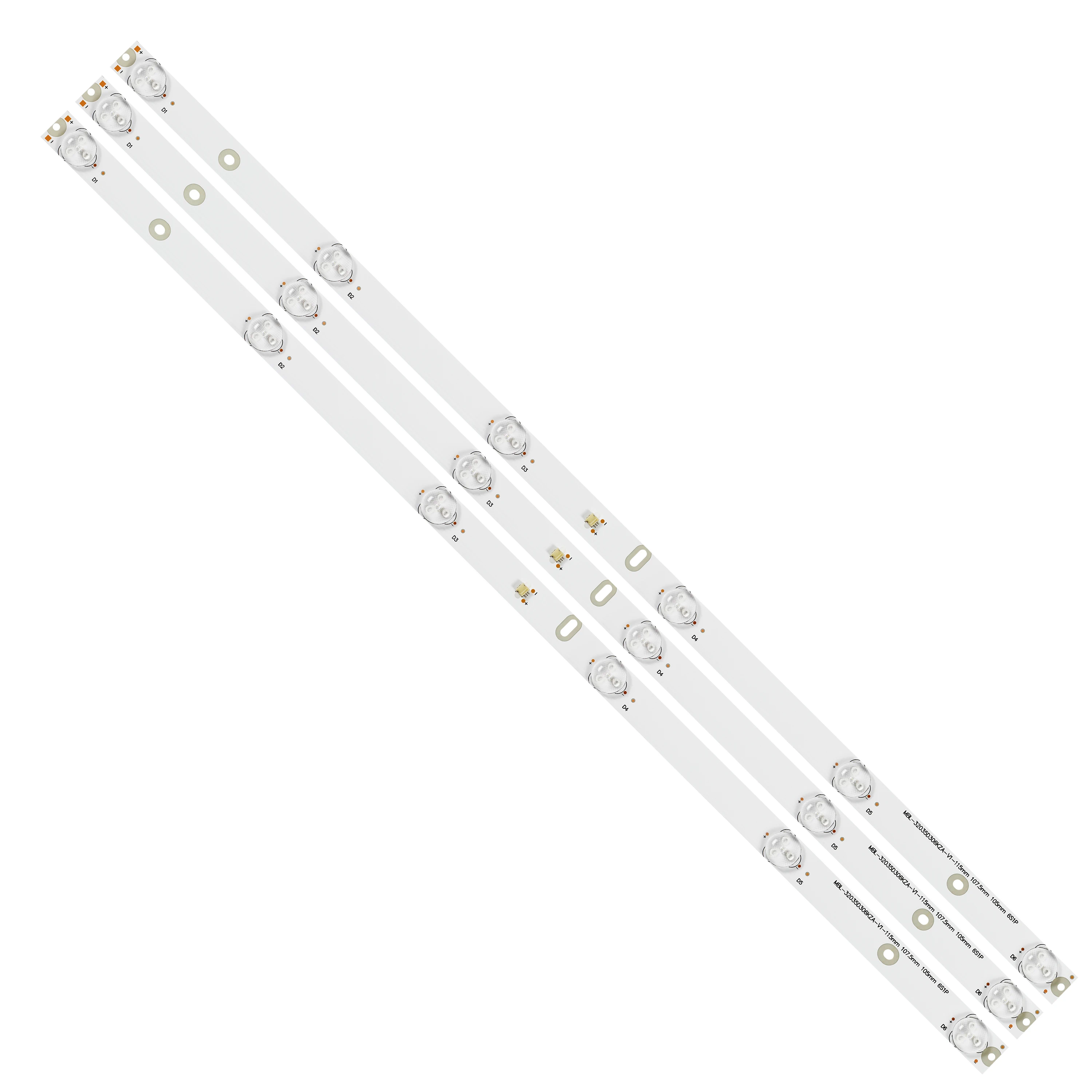3pcs LED backlight for For STV-LC32ST880WL Hisense LHD32D33TUK LHD32D33EU LHD32D33 MBL-32035D306KZA-V1-115MM KZ-320-306-pitch
