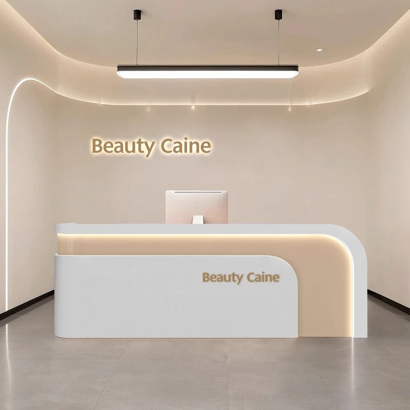 

Long Company Reception Desks Modern Shop Beauty Bar Luxury Design Hotel Reception Desks Restaurant Mostrador Trendy Furniture