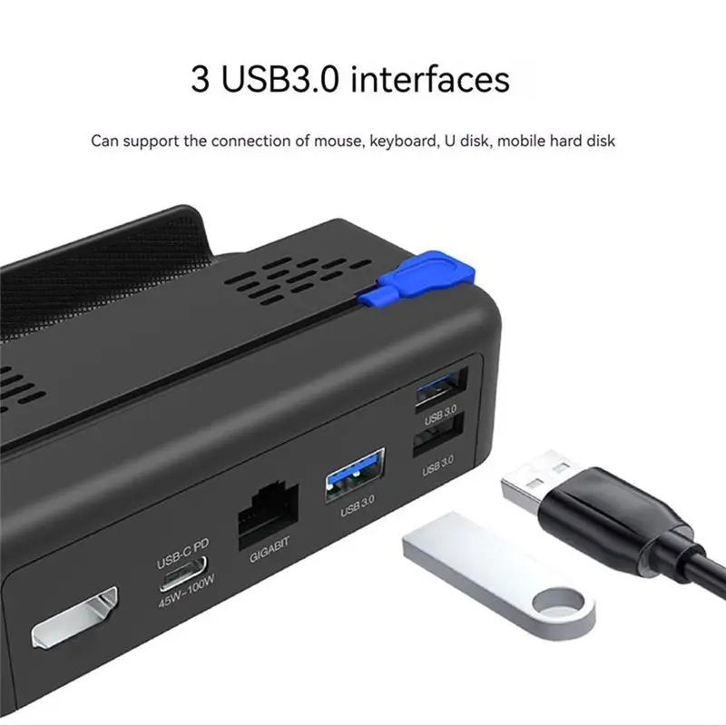 

Док-станция для Steam Deck: подставка-хаб с USB-C на RJ45, конвертер видео, зарядное устройство для игровой консоли