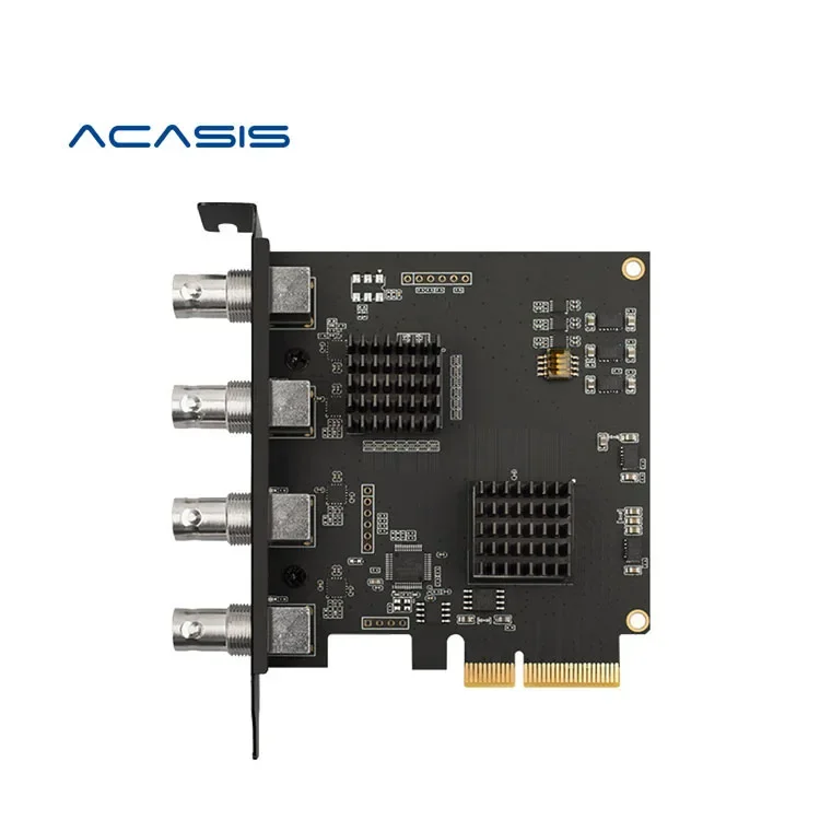 Видеозахват Acasis Gymnasium, 4-канальная карта захвата SDI 1080i60 pcie, оборудование для видеостудии для спортивной прямой трансляции