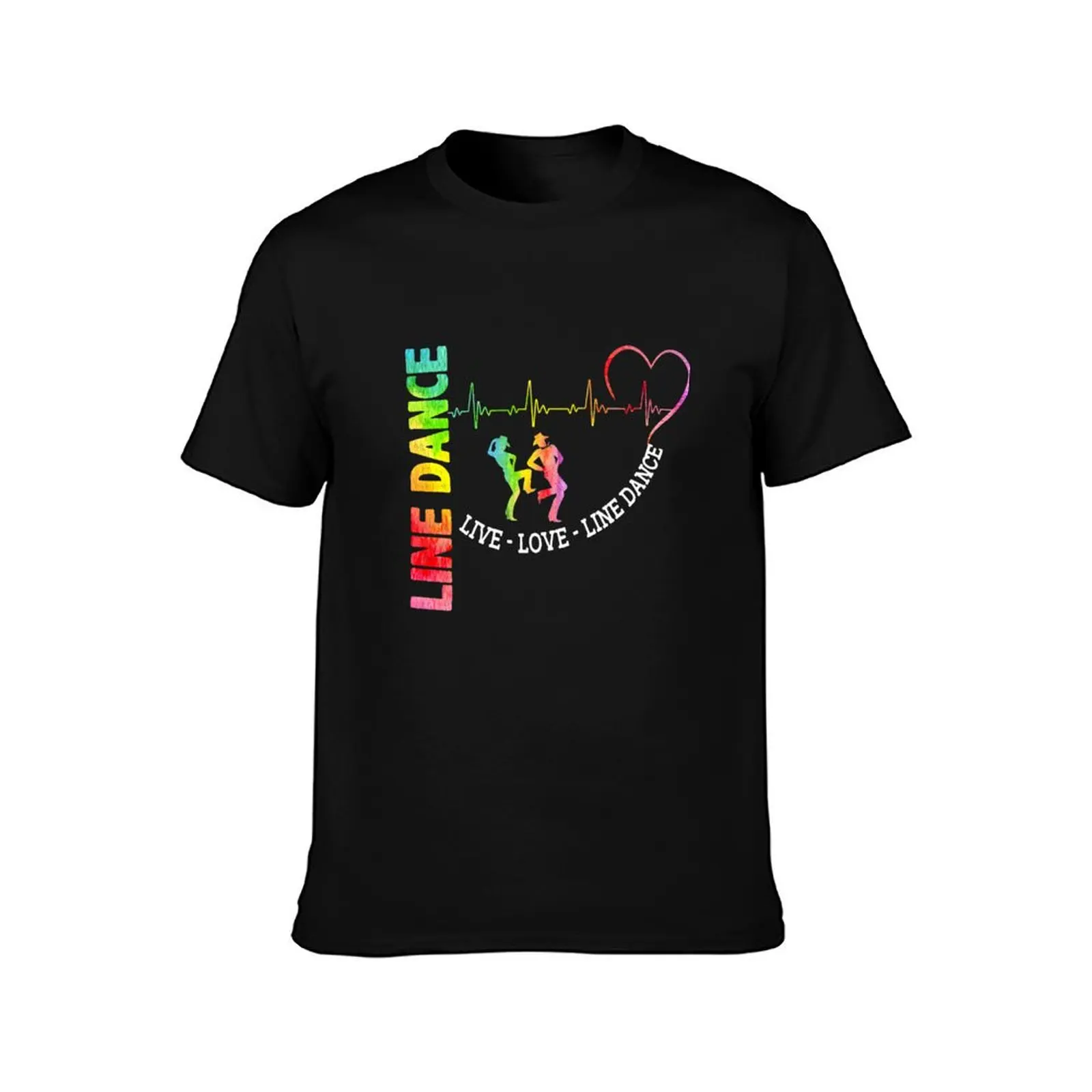 LINE DANCE- LIVE LOVE LINE DANCE T-Shirt Soft Stretch Short Sleeve Top T-Shirt