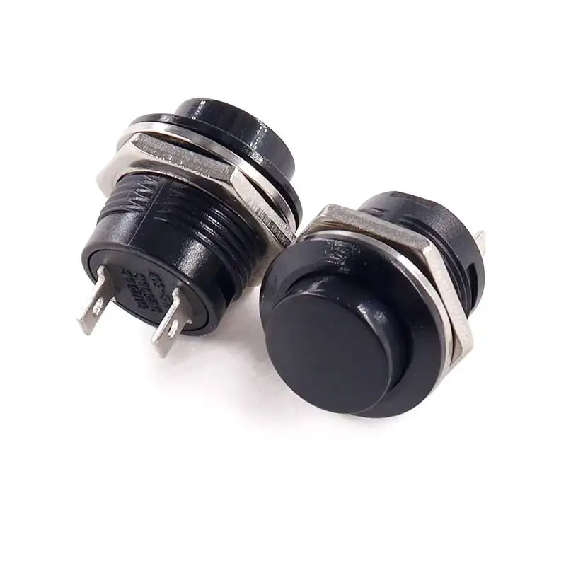 2 Stück R13-507 Selbstrückstellender Druckschalter, Momentan, Nicht-Verriegelnd, 16mm Loch – Detail 7