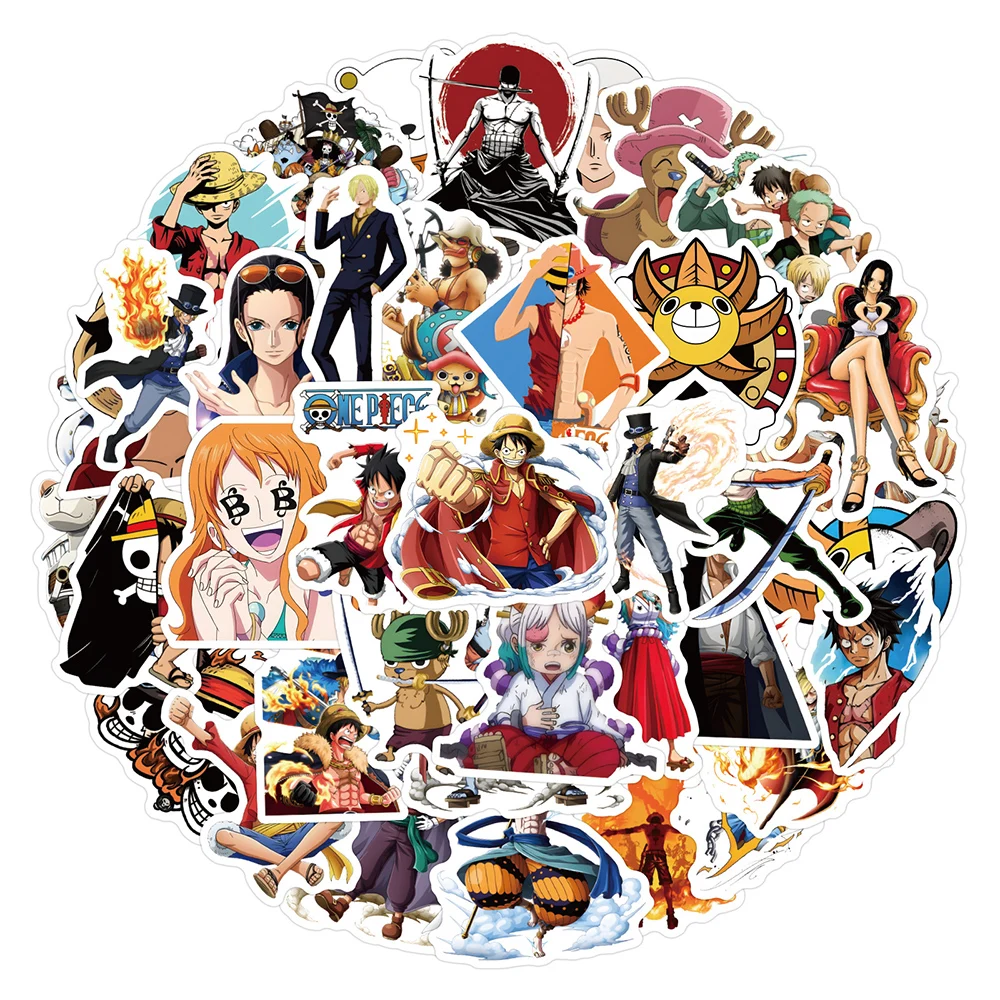 

10/30/50/100pcs Cute Anime One Piece Stickers Luffy Chopper Zoro Cartoon Decals Laptop Motorcycle Phone Waterproof Sticker Toys