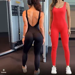 Pad Gym Women Yoga Suit Training Sportswear Women Sports Jumpsuit Fitness Rompers Stretch Female Push Up Workout Bodysuits XP134
