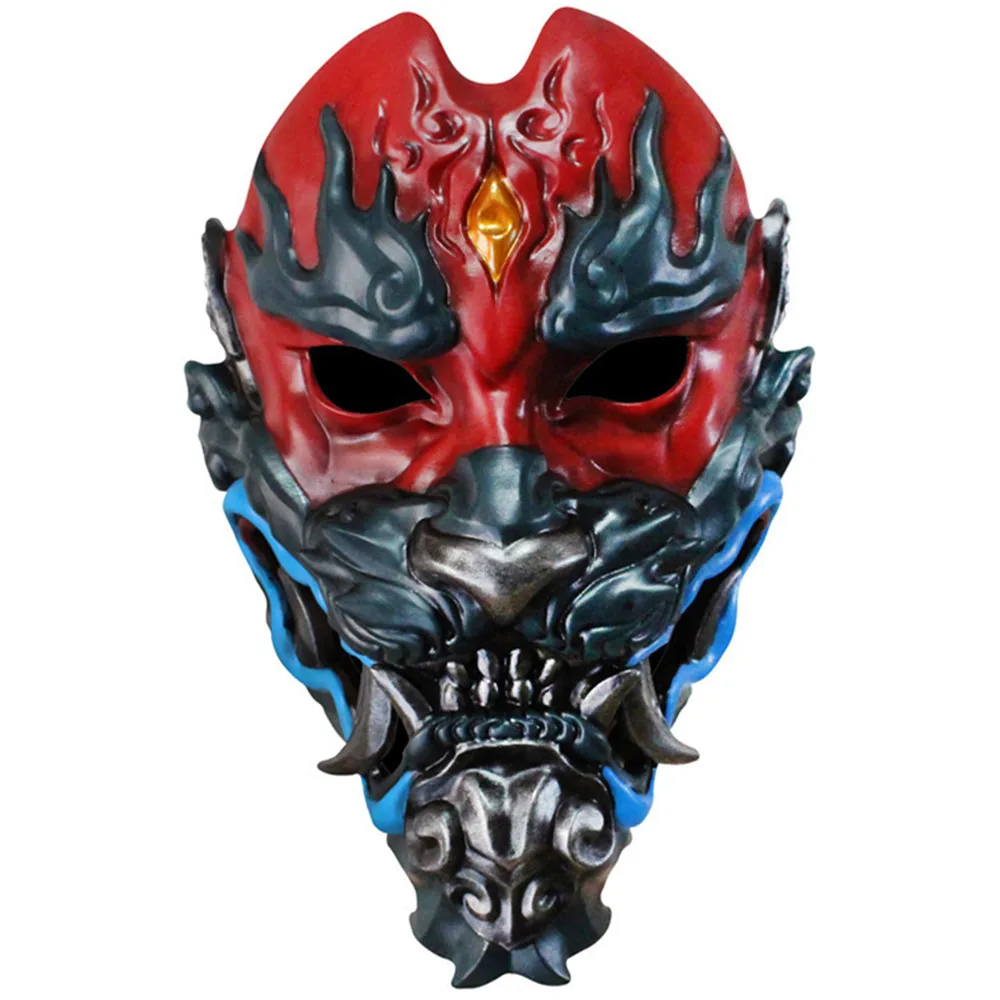 

Japanese Prajna Demon King Mask Halloween Party Cosplay Full Face Mask Adjustable to Wear
