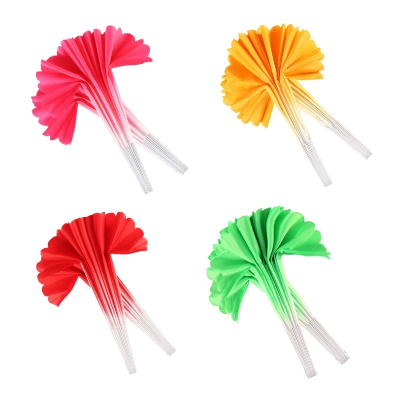 

2PCS Colorful Dance Fans Lightweight and Easy to Use Color Gradation Elegant