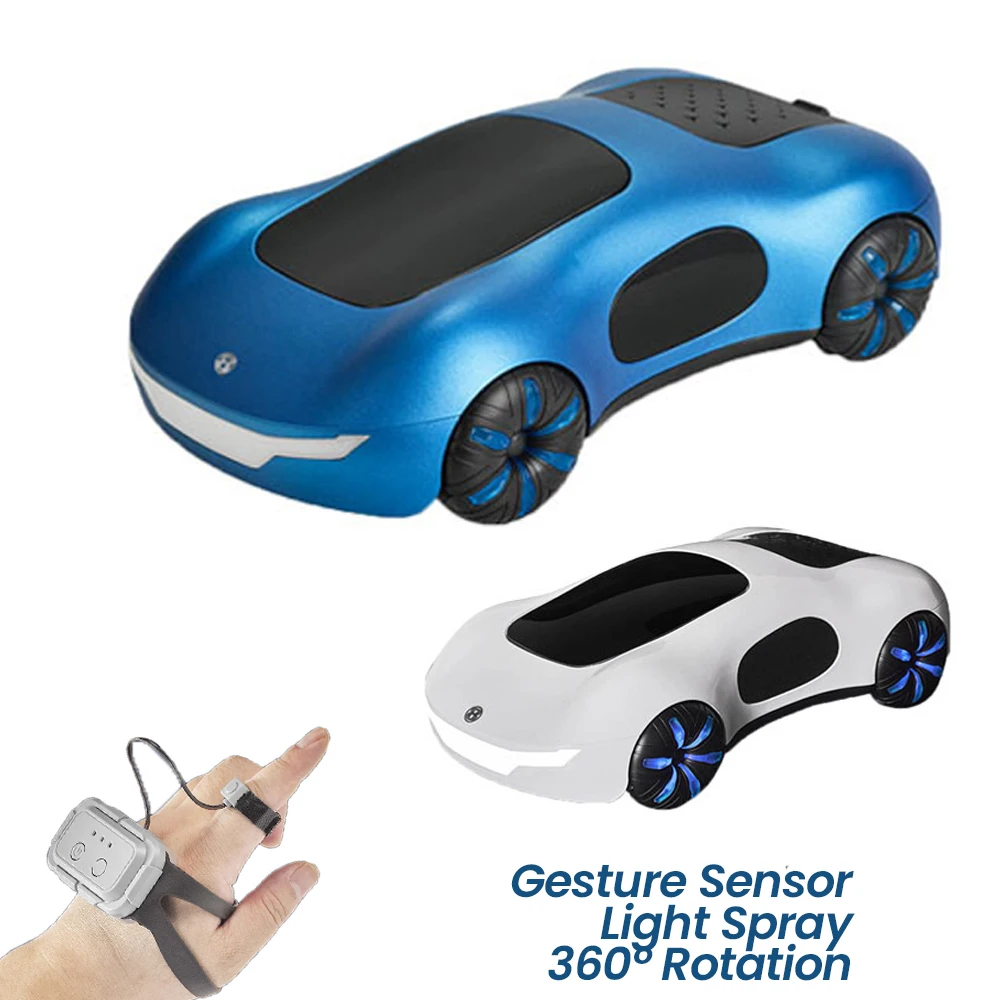 

Rc Car 2.4G 1/18 Gesture Sensor Light Spray 360 Rotation Stunt Drift Led Light Music Spray Off-Road Racing Electric Toy Gift