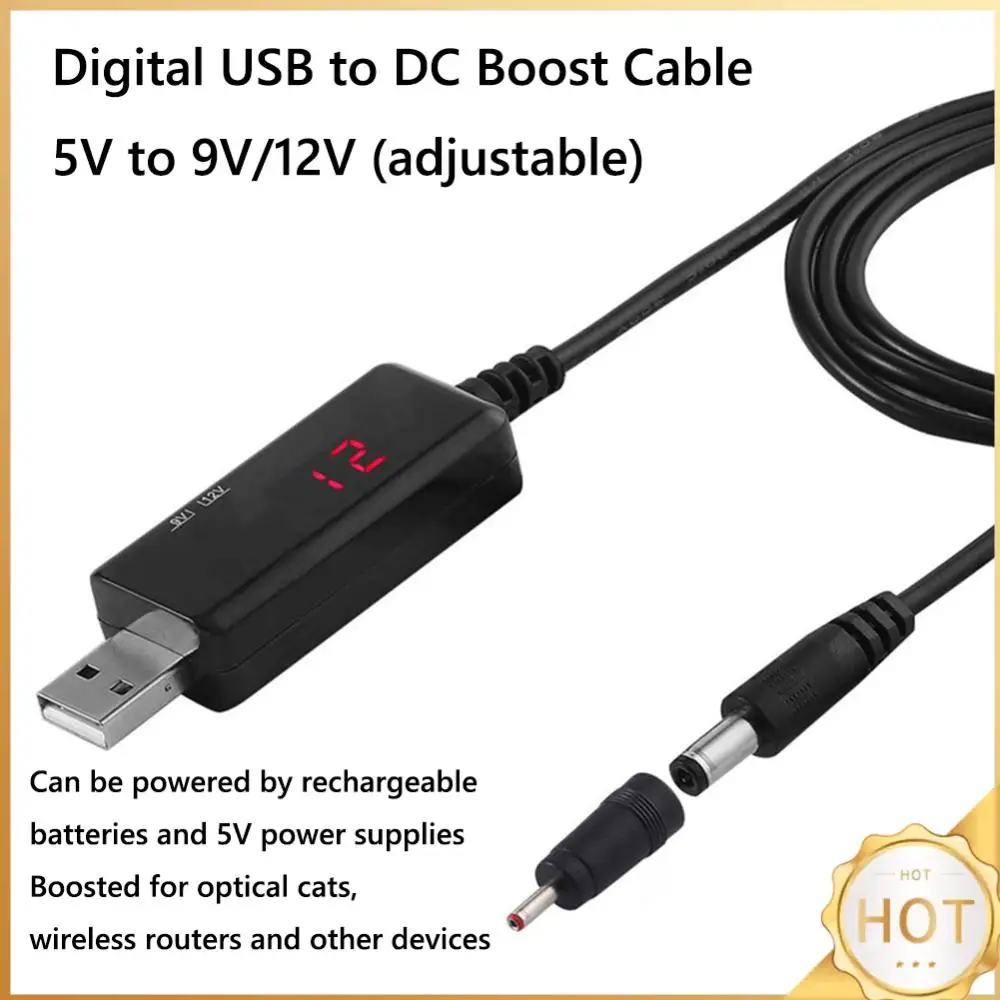 

DC 5V To 9V 12V Power Line with 3.5x1.35mm Connecter Step-up Converter LED Digital Display Accessories for Power Supply Charger