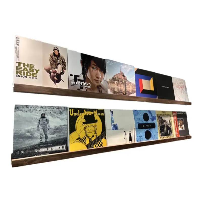 

North American black walnut vinyl record display wall decoration baffle solid wood frame record wall cover display