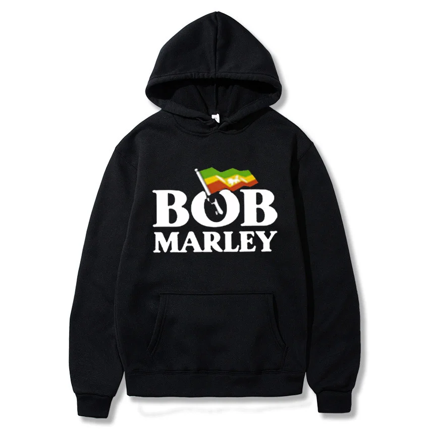 2022 Winter Fashion New Pullover Men Women Hoodie Music Style Graphic Harajuku Bob Marley Print Loose Long Sleeve Top Sweatshirt