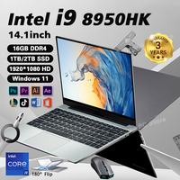New Laptop Gaming Intel Core i9 8950HK Laptops Windows 11 16GB RAM 1TB ROM Portable Laptop Computer 14,1inch 1920*1080 PC Gamer
