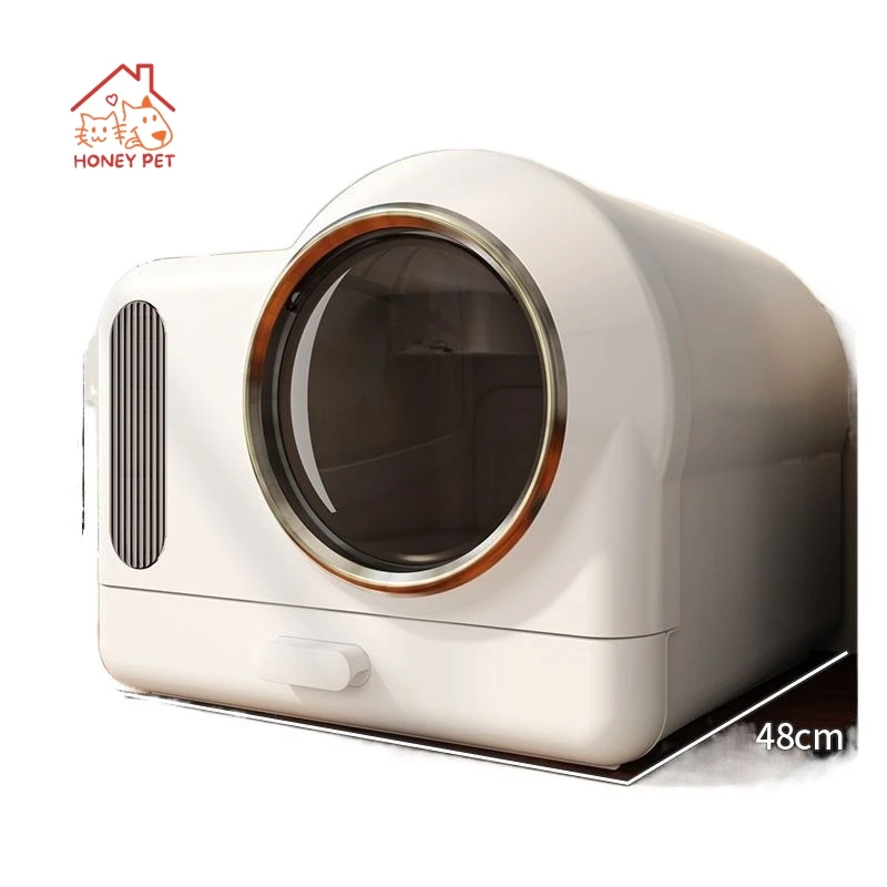 HOENY PET Smart Fresh Air Cat Litter Box Automatic Deodorization Large Drawer Type Fully Enclosed Cat Toilet Hot New