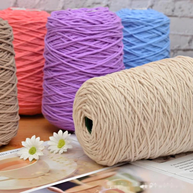 400g/ball Tufting Gun Cylinder Yarn 8Strands Of Milk Lover Cotton Tufting Gun Special Wool DIY Hand-woven Big Twist Tubular Yarn