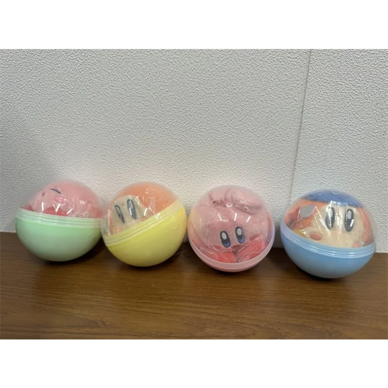 Cute Kawaii Gashapon Kirby Soft Plush Pink Demon Doll Figure Capsule Toy Cute Anime Bag Keychain Mini Kids Gift