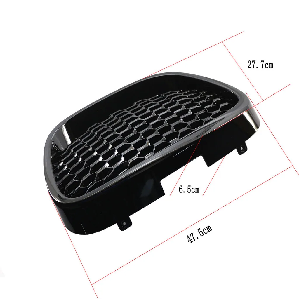 Car Front Honeycomb Grill Grille Protector for Seat Leon MK2 1P1 2006-09 Racing Mesh Honeycomb Grills Cover Car Accessories