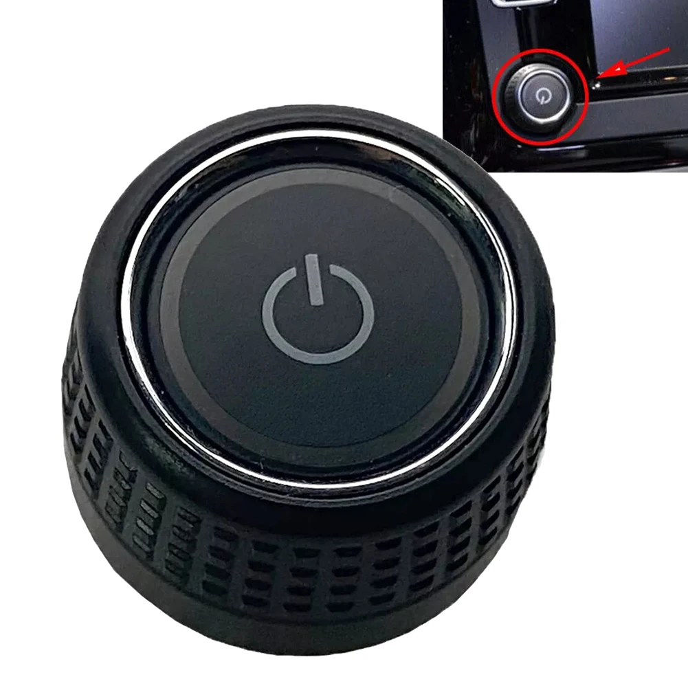 1pc Car ​Interior  Radio  CD  Control  Rotary  Knob  GPS  Screen  Switch Button Replacement Part 6C0919603 For Golf 6 For Skoda