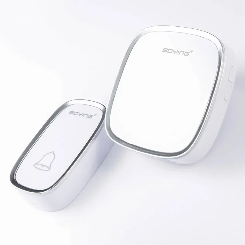 Campainha sem fio à prova d'água com botão autoalimentado, conjuntos de campainha inteligente para casa, bem-vindo ao ar livre, receptor de sinos
