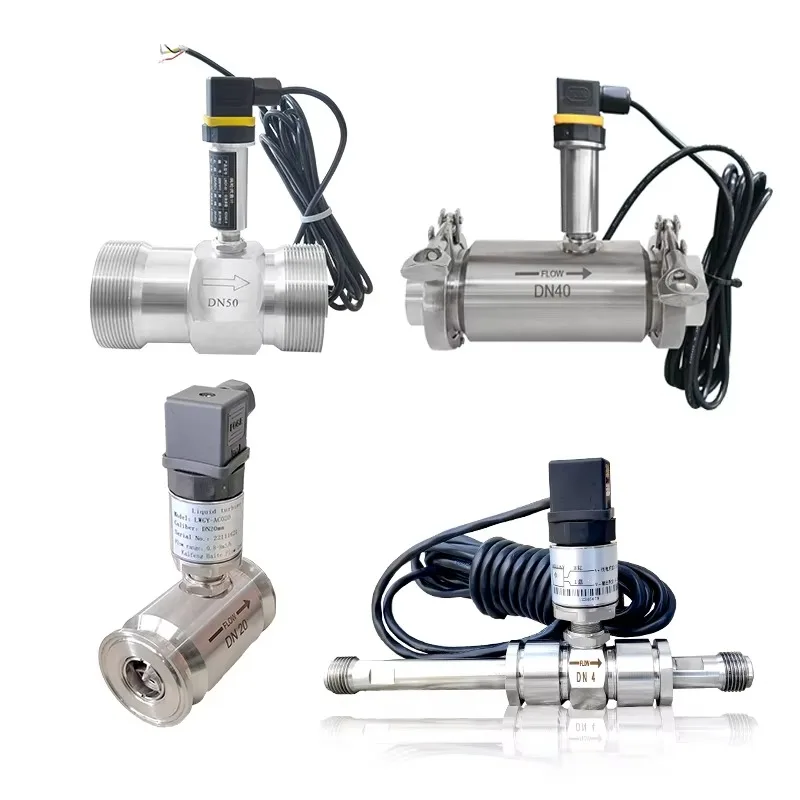 RS485 Miniature Digital Sanitary Flowmeter Sensor Diesel Fuel Crdi Oil Turbine Flowmeter Pulse Output