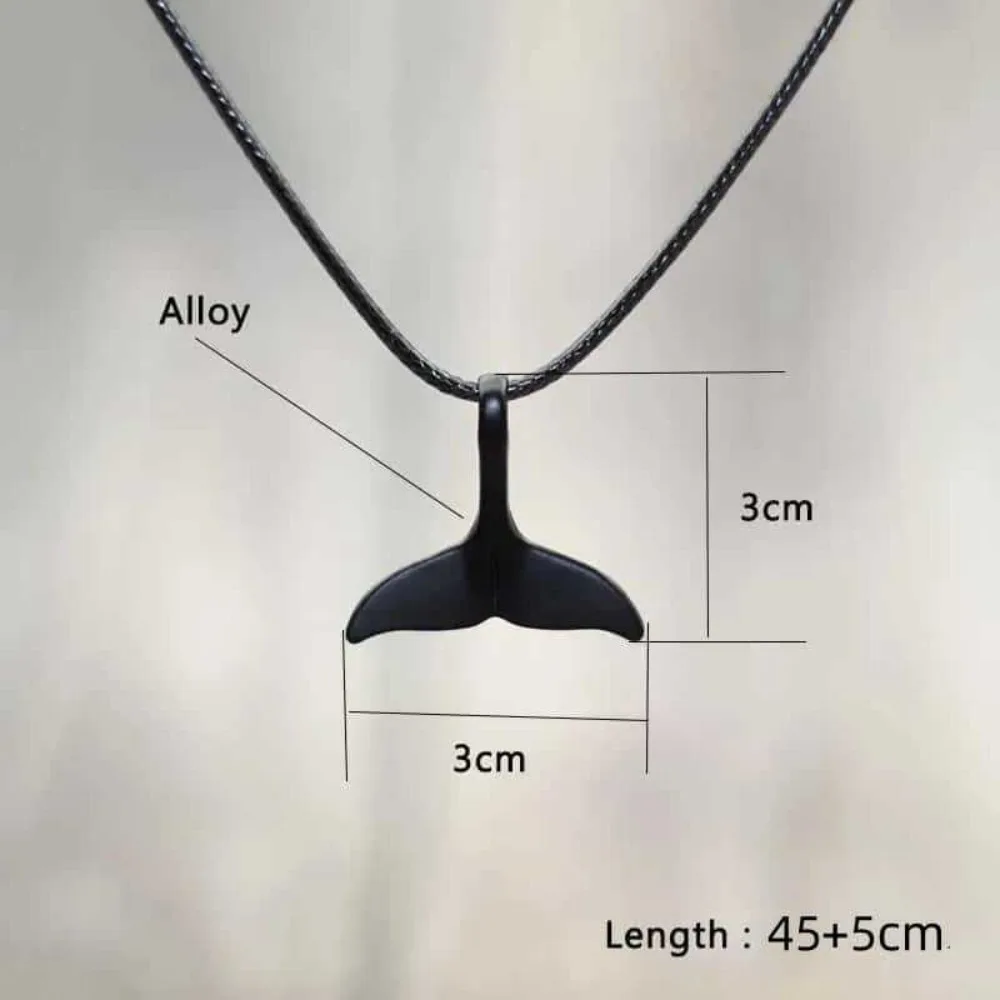Fashion Simple Fish-tail Whale Tail Mermaid Tail Pendant Necklace for Women Men Couple Marine Animal Protection Jewelry Gifts