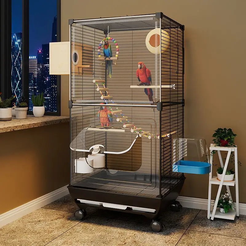 

Bird cage luxury villa domestic parrot special new splash-proof household large bird cages jaulas pajaros pequeños