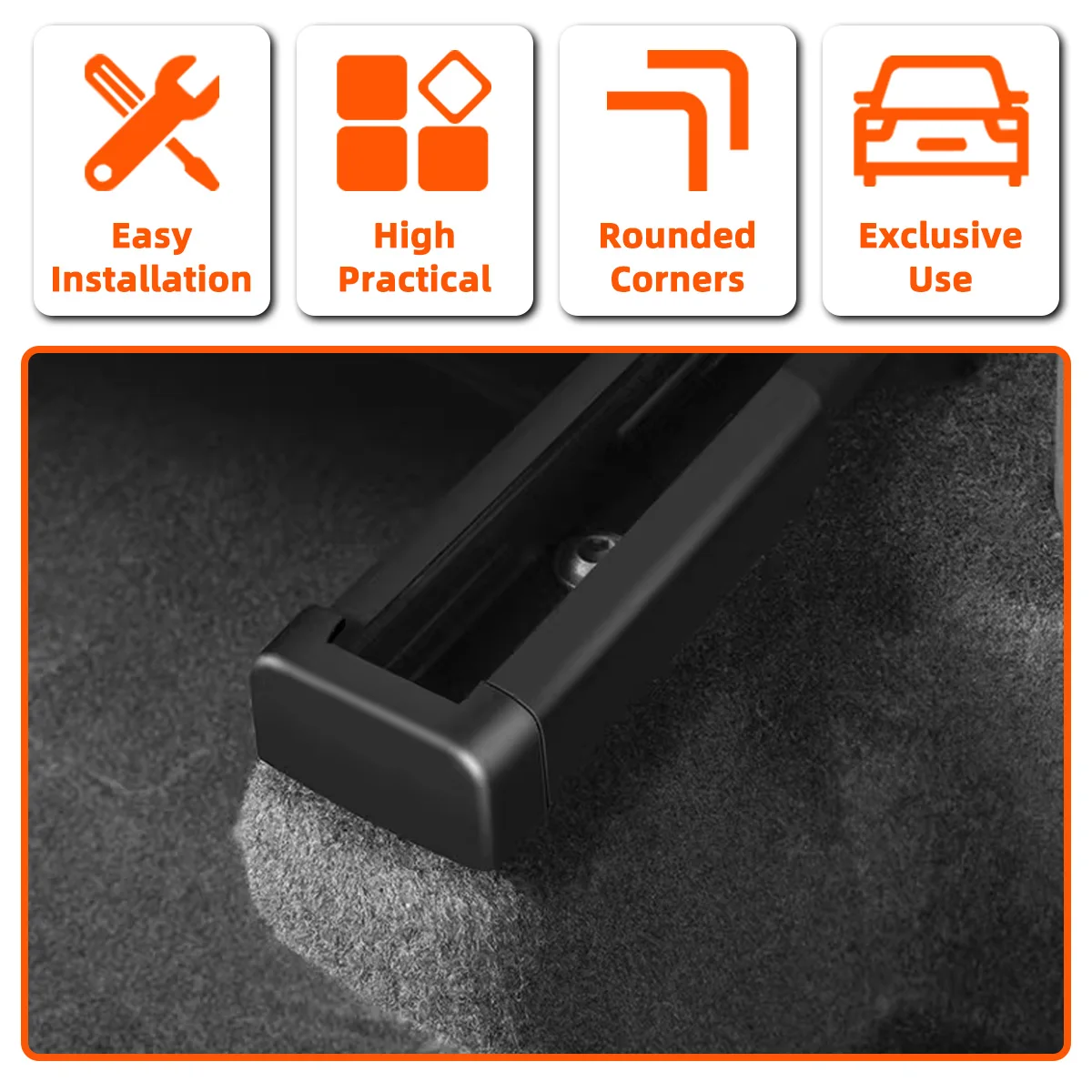 YONGRUN For Tesla Model 3 Model Y Rear Seat Rail Cover Anti Blocking Dustproof Track Protector Snap On Interior AccessoriesParts