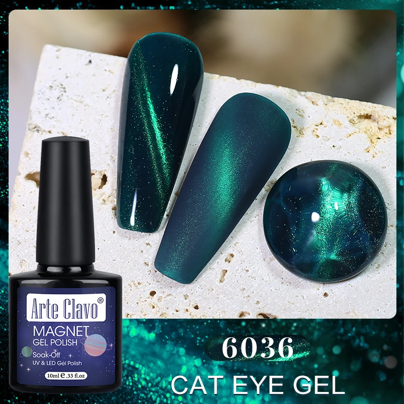 Arte Clavo 10ml UV Cat Eye Gel Nail Polish Transparent Nails Art Magnet SPAR Lacquer Gel Vernis Semi Permanent Lakiery Hybrydowe