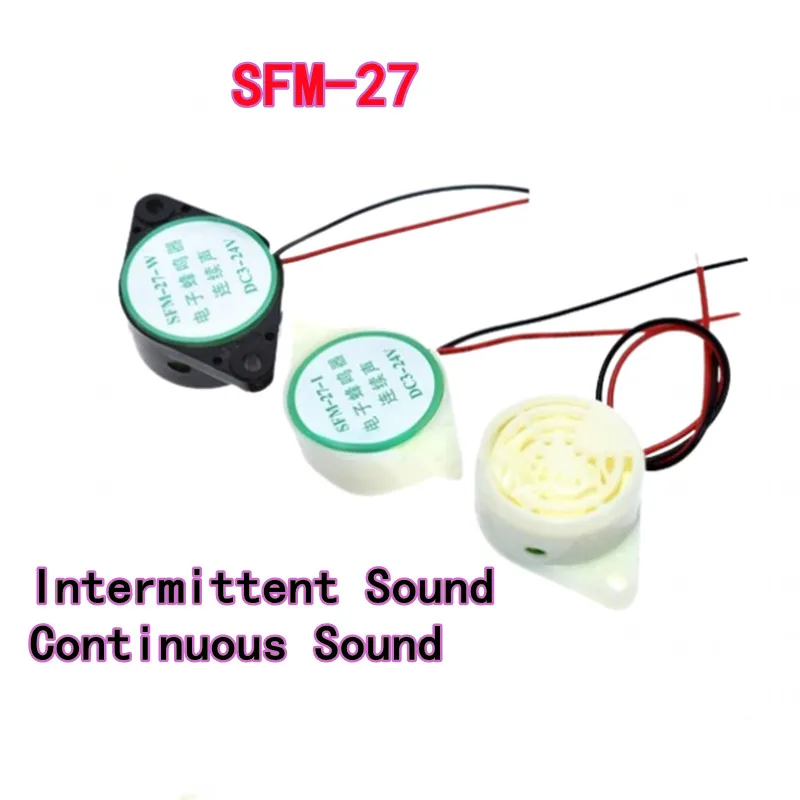 

5pcs SFM-27 Type Intermittent Sound/Continuous Sound 3105A High-Decibel Alarm DC3-24V Active Buzzer