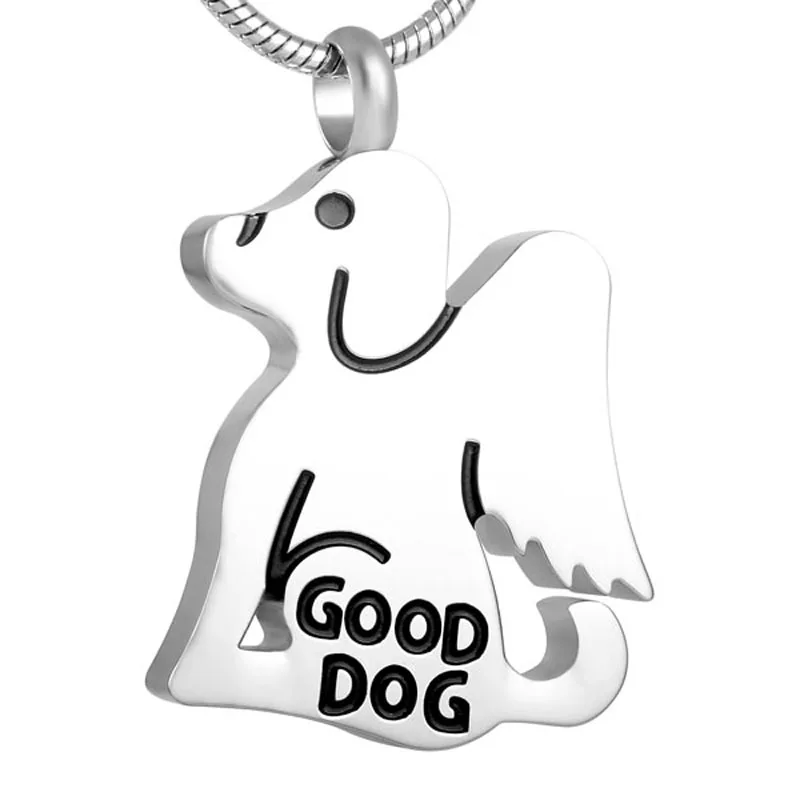 Urn Necklace Memorial Cremation Funeral Urns Good Lucky Dog For Pet Ashes Stainless Steel Keepsake Jewelry Customized