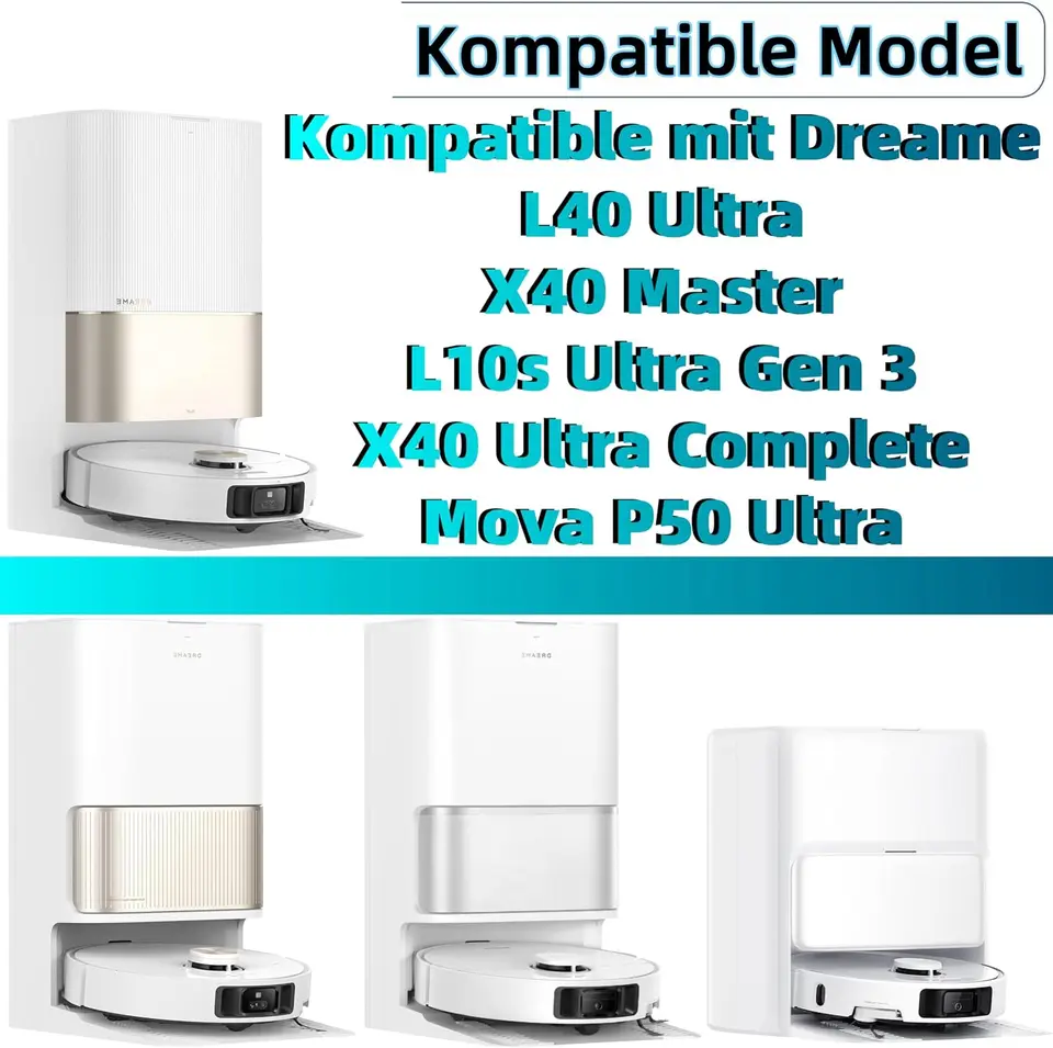 Dreame L10s Ultra Gen 3، X40 Ultra، L40 Ultra، L30s Pro Ultra Heat، P10 Pro Ultra، فرشاة Tricut، فلتر، ممسحة، حقيبة قماش - 3