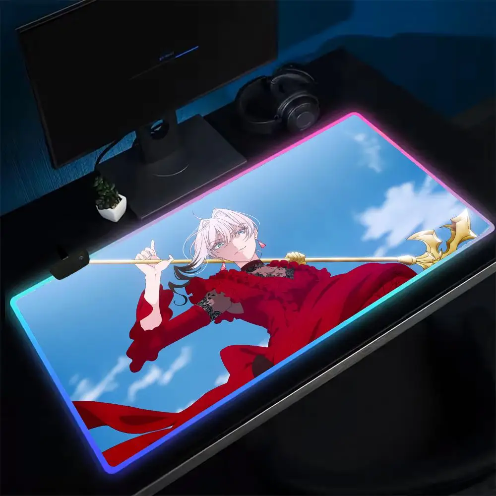 قد أطلب شيء نهائي واحد لوحة الماوس أنيمي الألعاب ماوس الوسادة LED الجدول منصات الخلفية المطاط سطح المكتب XXL RGB حصير مكتب #3