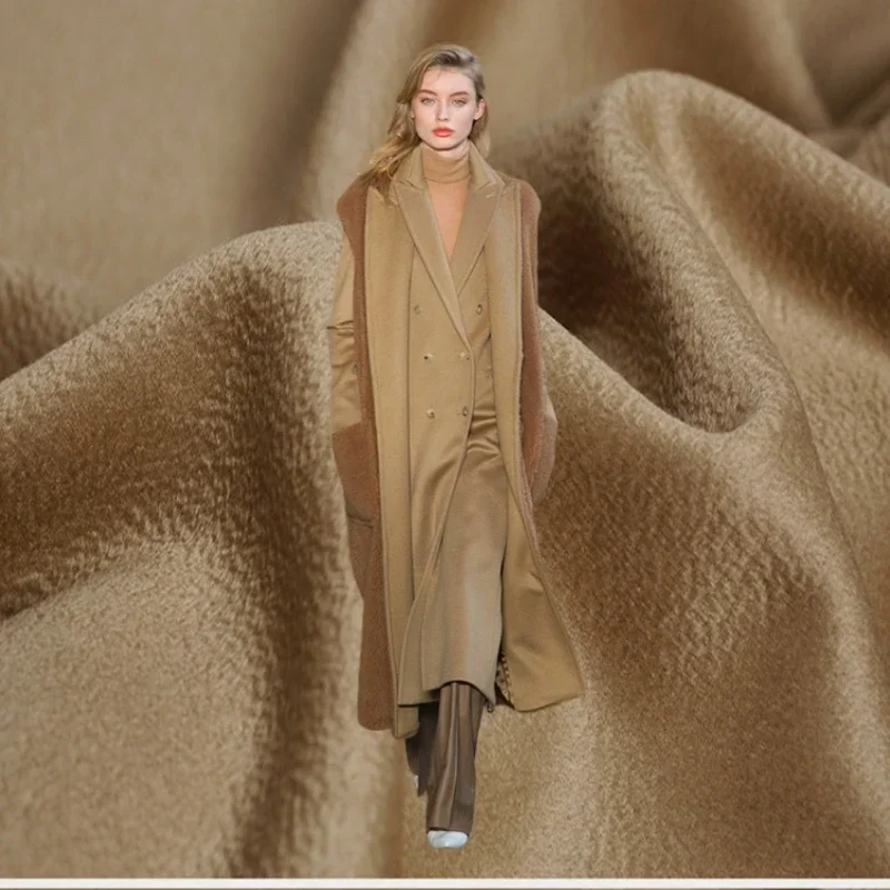 

Двусторонняя ткань из чистого кашемира с волнистой водой, теплое толстое пальто, осень-зима, оптовая продажа, ткань на метр для шитья, материал «сделай сам»