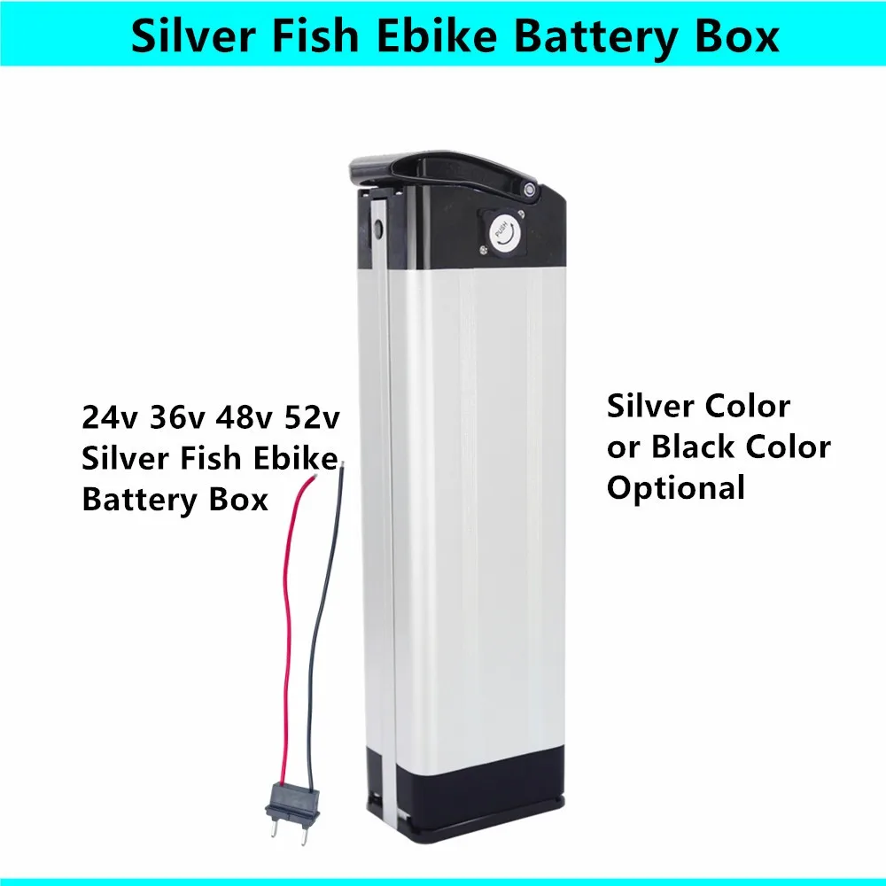 

Silver Fish Ebike Battery Box City Bike Battery Box Replace Repair Phylion XH370-10J 24V 36V 48V 52V Silver Fish Battery Case