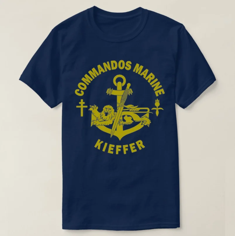 French Naval  Special Forces Commandos Marine Kieffe T-Shirt New 100% Cotton O-Neck Short Sleeve Casual Mens T-shirt Size S-3XL