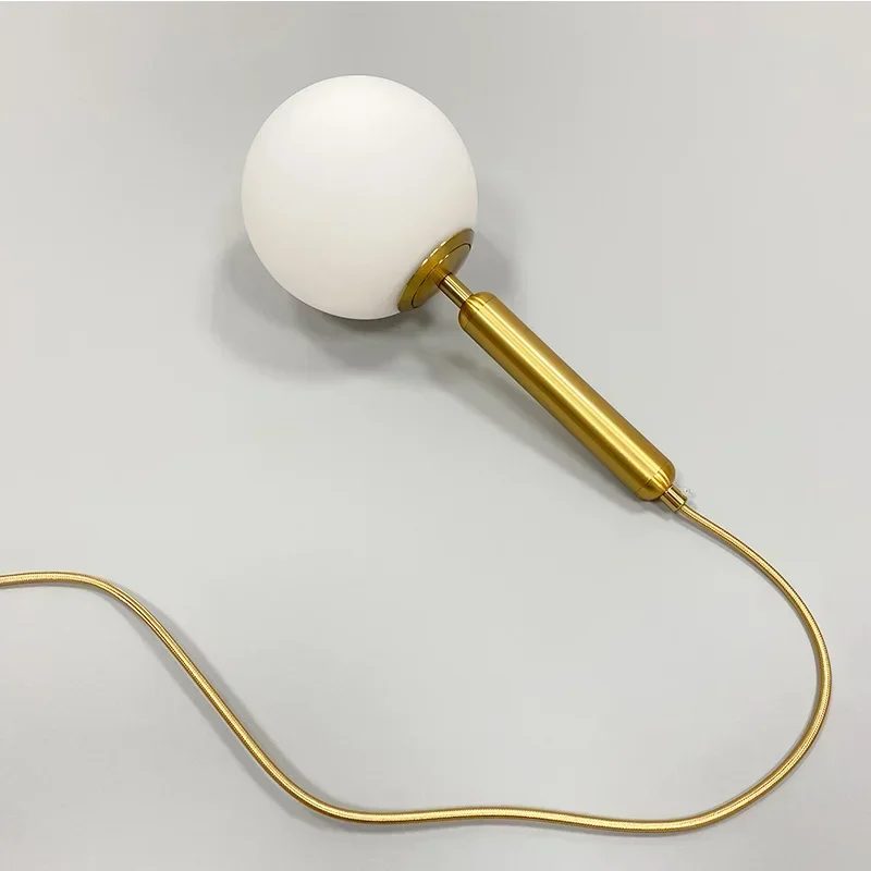 Moderno pingente lâmpada de luxo ouro bola vidro abajur pendurado luzes luminárias para sala jantar quarto decoração iluminação