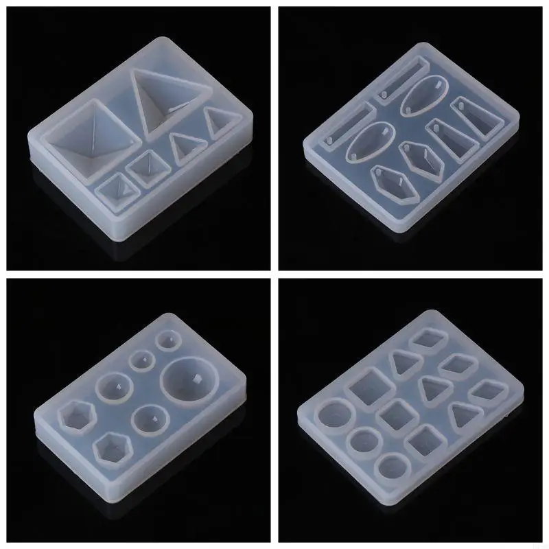 U75C Berbagai Cetakan Kristal Untuk UV Resin Diy Liontin Membuat Cetakan Silikon Cetakan Casting Perhiasan Resin Epoksi