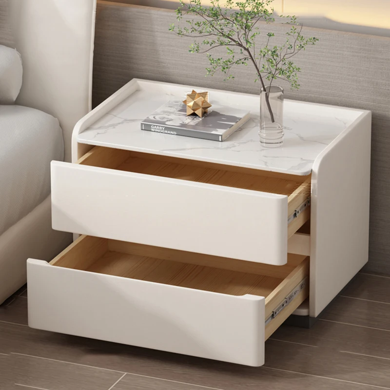 Drawer Nightstands Stylish Cabinet Luxury Creative File Display Case Bedsides Table White Mesa De Cabeceira Salon Furniture