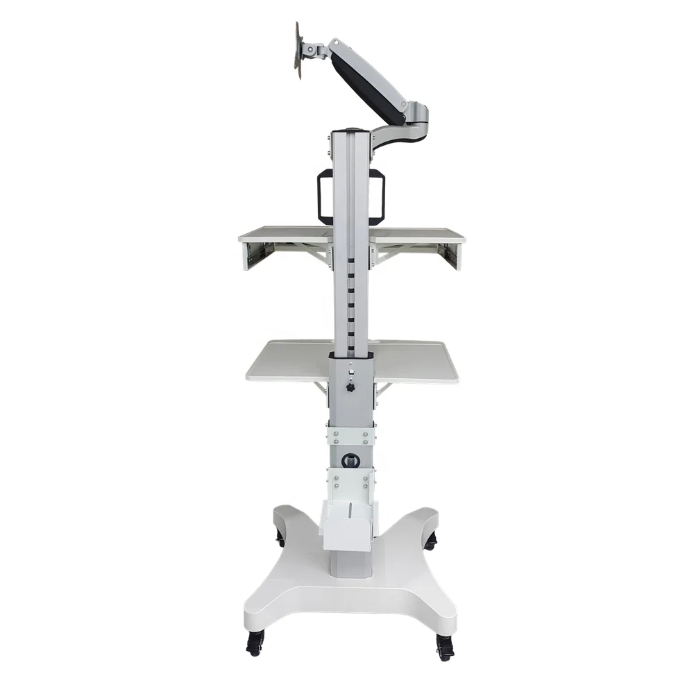 Cart Computer Mobile Stand Medical Hospital Cart Computer Workstation Laptop