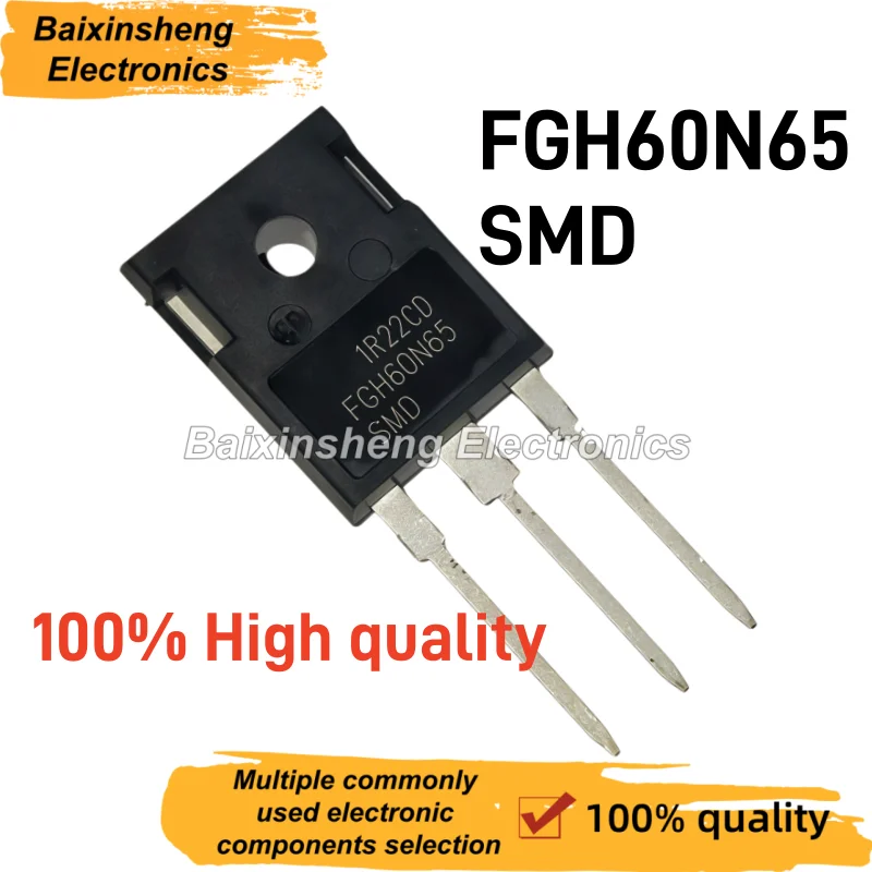 5/10PCS New FGH60N65SMD TO‑247 IGBT Transistor 650V 60A Built‑in Freewheeling Diode For Welding Machine Inverter Power Module