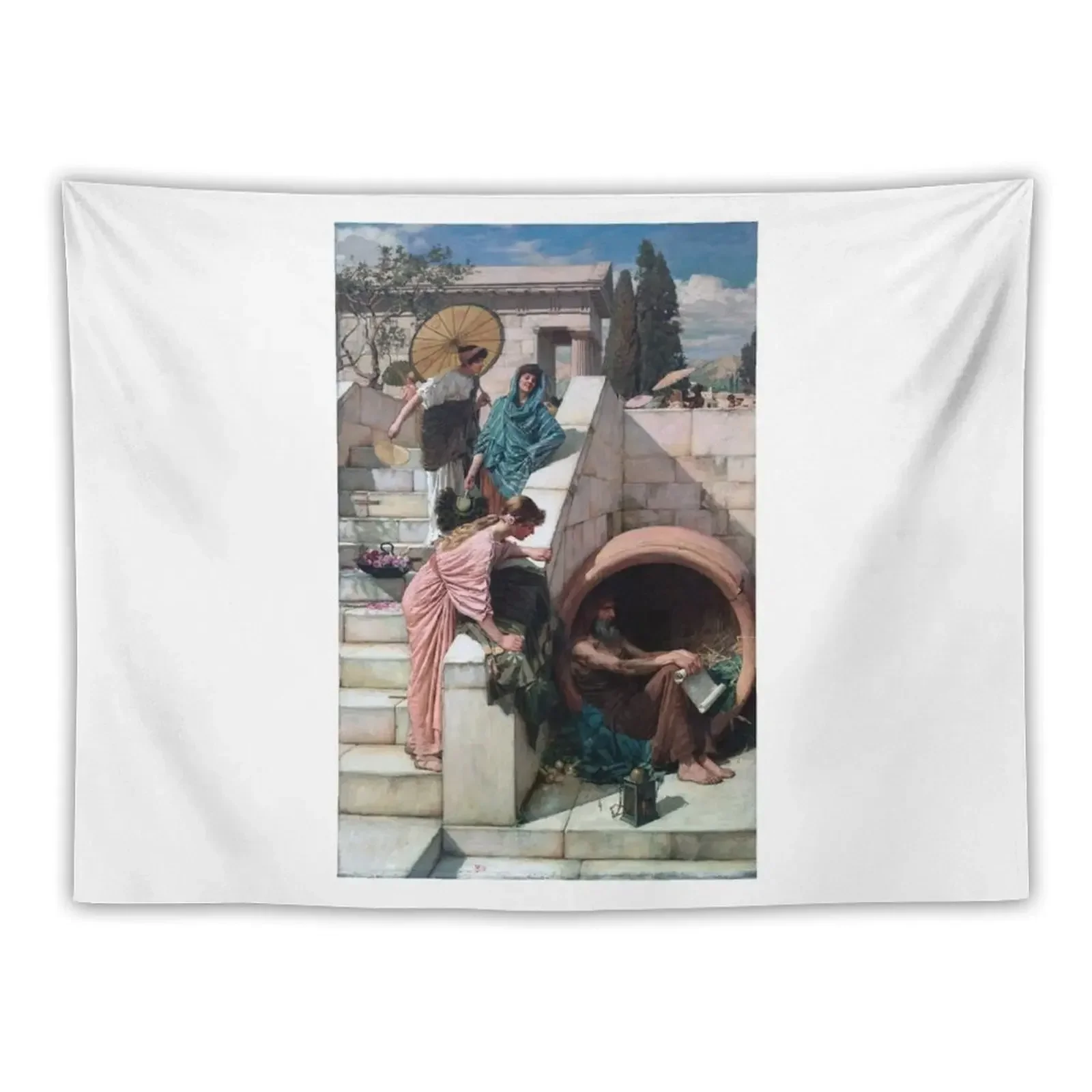 Diogenes (Waterhouse) Tapestry Room Decor Cute Room Decoration Aesthetic Decorative Wall Murals Wall Hanging Wall Tapestry