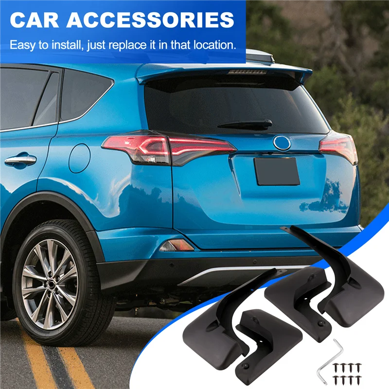 

L37A-автомобильное крыло, защита от воды, мягкая кожа крыла для Toyota RAV4 XA40 2013 2014 2015