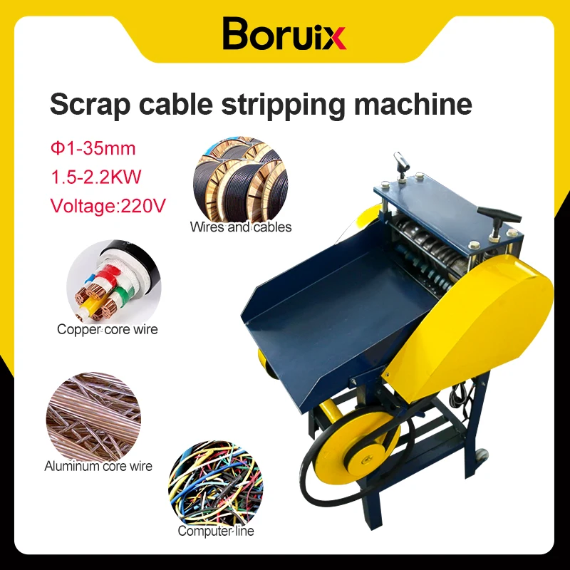 High Speed Cable Cut Strip Machine Cable Stripper Machine Copper Stripping Tool for Scrap Wire Recycling