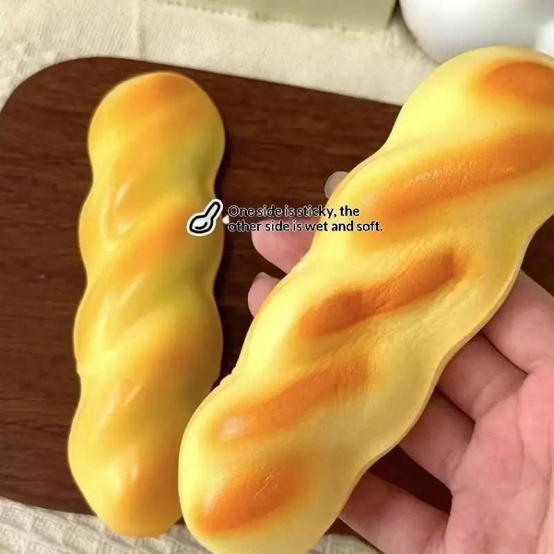 Stress Relief Squeeze Toy 1Pcs Soft Wet Twisted Dough Simulated Bread Sensory Fidget Toy for Adults Office Anxiety Reduction